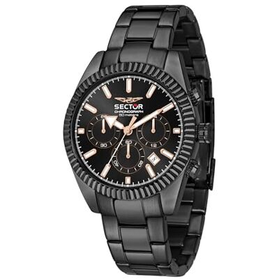 Sector No Limits Sector Montre Homme Coll. Successo Limited Edition,Chronographe,À Quartz-R8871621019, Noir, 41mm, bracelet Sector No Limits Sector Montre Homme Coll. Successo Limited Edition,Chronographe,À Quartz-R8871621019, Noir, 41mm, bracelet