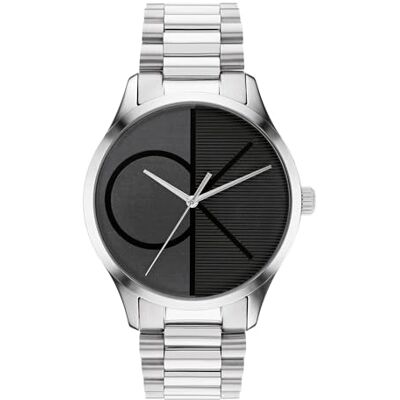 Calvin Montre Analogique à Quartz Unisex avec Bracelet en Acier Inoxydable argenté 25200163 Calvin Montre Analogique à Quartz Unisex avec Bracelet en Acier Inoxydable argenté 25200163
