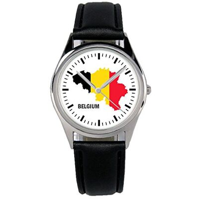KIESENBERG Montre Belgique Cadeau Article Idée Fan Femme Homme Unisexe Analogique Quartz Bracelet Montre Bracelet en Cuir Montre 36 mm Diamètre B-1111, Sangles KIESENBERG Montre Belgique Cadeau Article Idée Fan Femme Homme Unisexe Analogique Quartz Bracelet Montre Bracelet en Cuir Montre 36 mm Diamètre B-1111, Sangles