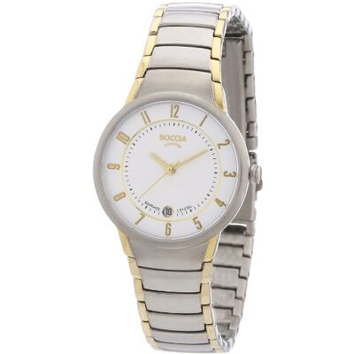 Boccia Montre Femme Quartz Analogique Bracelet Acier Inoxydable Argent, Or, bracelet Boccia Montre Femme Quartz Analogique Bracelet Acier Inoxydable Argent, Or, bracelet