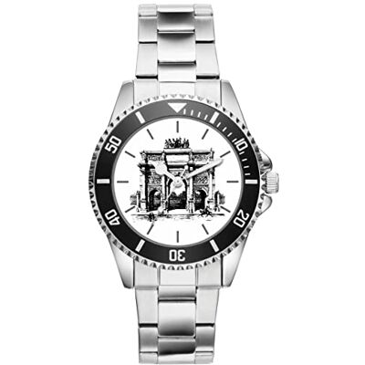KIESENBERG Montre pour homme Triumphbogen France Paris Souvenir Fan Montre cadeau analogique Quartz Bracelet en métal 21200, Noir , Bracelet KIESENBERG Montre pour homme Triumphbogen France Paris Souvenir Fan Montre cadeau analogique Quartz Bracelet en métal 21200, Noir , Bracelet