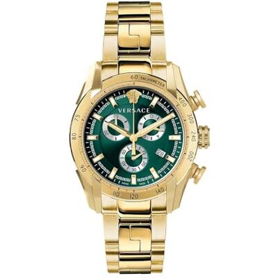 Versace VE2I00621 Montre chronographe à quartz pour homme en acier inoxydable Versace VE2I00621 Montre chronographe à quartz pour homme en acier inoxydable