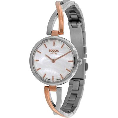 Boccia 3239-02 Montre Femme Quartz Analogique Bracelet Titane Argent, Nacré/Argent, bracelet Boccia 3239-02 Montre Femme Quartz Analogique Bracelet Titane Argent, Nacré/Argent, bracelet