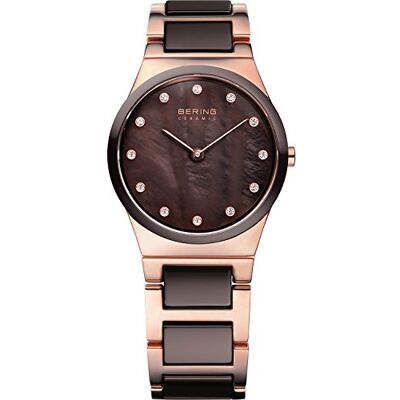 BERING Femmes Analogique Quartz Ceramic Collection Montre avec Bracelet en Acier Inoxydable/Céramique & Verre Saphir BERING Femmes Analogique Quartz Ceramic Collection Montre avec Bracelet en Acier Inoxydable/Céramique & Verre Saphir