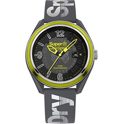 Superdry Montre analogique à quartz pour homme avec bracelet en silicone SYG250E, Bracelet Superdry Montre analogique à quartz pour homme avec bracelet en silicone SYG250E, Bracelet