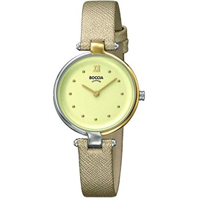Boccia Montre à quartz analogique pour femme avec bracelet en cuir 3278-02 Boccia Montre à quartz analogique pour femme avec bracelet en cuir 3278-02