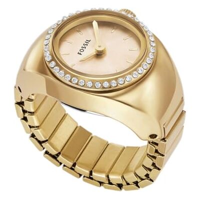 Fossil Montre Bague pour femme, mouvement à quartz avec bracelet en acier inoxydable Fossil Montre Bague pour femme, mouvement à quartz avec bracelet en acier inoxydable