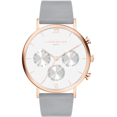 LIEBESKIND Femmes Analogique Quartz Montre avec Bracelet en Cuir LT-0433-LM, Or Rose LIEBESKIND Femmes Analogique Quartz Montre avec Bracelet en Cuir LT-0433-LM, Or Rose