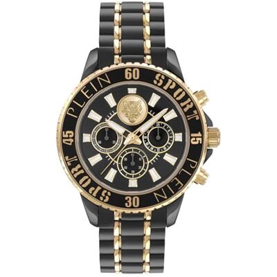 Philipp Plein Plein Sport Montre chronographe à quartz analogique pour homme Glam Chrono Philipp Plein Plein Sport Montre chronographe à quartz analogique pour homme Glam Chrono