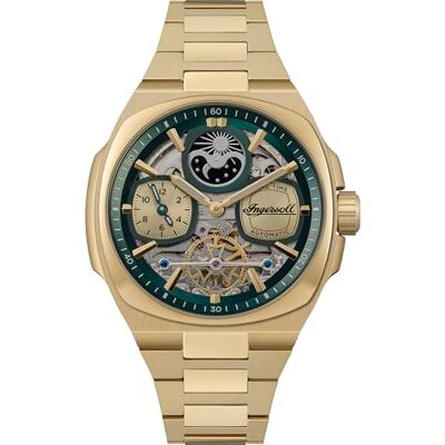 Ingersoll 1892 The Spirit Montre Automatique pour Homme 46,7 mm, Vert, bracelet Ingersoll 1892 The Spirit Montre Automatique pour Homme 46,7 mm, Vert, bracelet