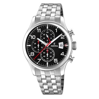 Festina Montre chronographe à quartz pour homme avec bracelet en acier inoxydable F20374/6, Bracelet Festina Montre chronographe à quartz pour homme avec bracelet en acier inoxydable F20374/6, Bracelet
