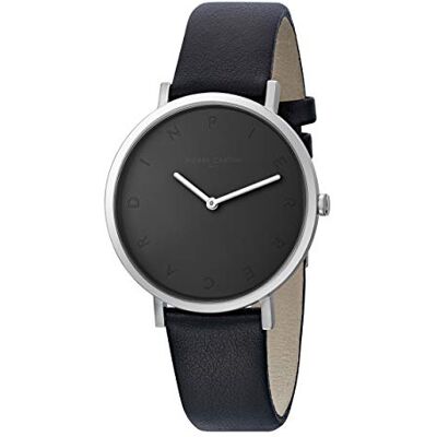 Pierre Cardin Montre Femme Analogique Belleville Tribute Avec bracelet en Cuir, Noir, sangle Pierre Cardin Montre Femme Analogique Belleville Tribute Avec bracelet en Cuir, Noir, sangle