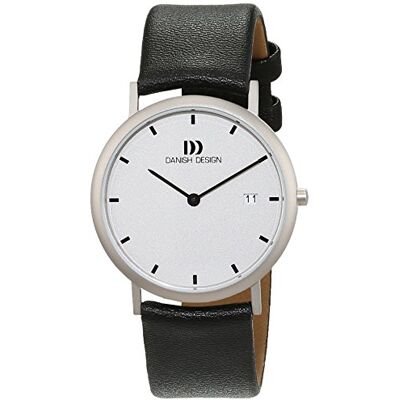 Danish Design 3316113 Montre Homme Quartz Analogique Date Bracelet Cuir Noir, Gris/Multicolore, sangle Danish Design 3316113 Montre Homme Quartz Analogique Date Bracelet Cuir Noir, Gris/Multicolore, sangle