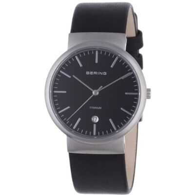 BERING Time 11036-402 Montre Homme Quartz Analogique Bracelet Cuir Noir BERING Time 11036-402 Montre Homme Quartz Analogique Bracelet Cuir Noir