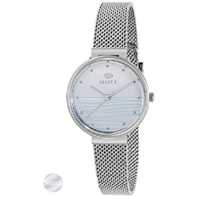Marea Montre en acier analogique femme B54163/2 avec maille milanaise et cadran bleu clair Marea Montre en acier analogique femme B54163/2 avec maille milanaise et cadran bleu clair