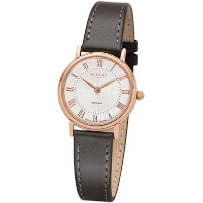 REGENT Montre Femme Analogique Quartz One Size Argent Gris, Sangles REGENT Montre Femme Analogique Quartz One Size Argent Gris, Sangles