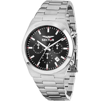 Sector No Limits Montre homme, chronographe, analogique, 42 mm, collection C300, idées cadeaux pour homme, argent, One size, Classique Sector No Limits Montre homme, chronographe, analogique, 42 mm, collection C300, idées cadeaux pour homme, argent, One size, Classique