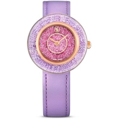 Swarovski Crystalline Lustre Violette Doré Rose Montre Swarovski Crystalline Lustre Violette Doré Rose Montre