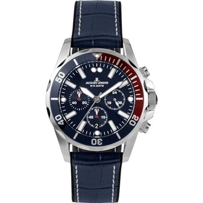 JACQUES LEMANS Montre pour Homme 1-2091B, sangle JACQUES LEMANS Montre pour Homme 1-2091B, sangle