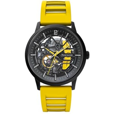Pierre Lannier Montre Automatique Paddock, Noir, 43, sangle Pierre Lannier Montre Automatique Paddock, Noir, 43, sangle