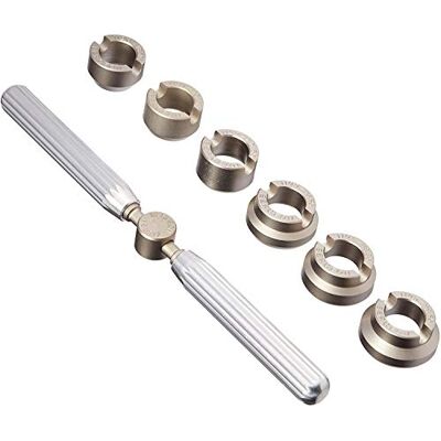 Bergeon Ouvre-boîtier Poignée avec 6 inserts interchangeables Pour ouvrir en douceur les fonds du boîtier Outil spécial montre Pour Rolex et Tudor Avec étui en carton C4220306 Bergeon Ouvre-boîtier Poignée avec 6 inserts interchangeables Pour ouvrir en douceur les fonds du boîtier Outil spécial montre Pour Rolex et Tudor Avec étui en carton C4220306