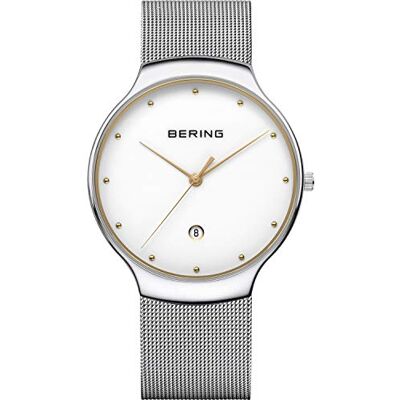 BERING Femmes Analogique Quartz Classic Collection Montre avec Bracelet en Acier Inoxydable & Verre Saphir 13338-001 BERING Femmes Analogique Quartz Classic Collection Montre avec Bracelet en Acier Inoxydable & Verre Saphir 13338-001