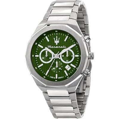 Maserati Stile R8873642011 Montre chronographe à quartz pour homme, acier inoxydable, 45mm, Moderne Maserati Stile R8873642011 Montre chronographe à quartz pour homme, acier inoxydable, 45mm, Moderne