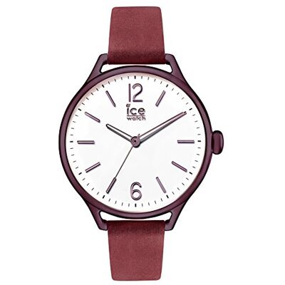 ICE-WATCH Ice Time Red Purple Montre Rouge pour Femme avec Bracelet en Cuir ICE-WATCH Ice Time Red Purple Montre Rouge pour Femme avec Bracelet en Cuir