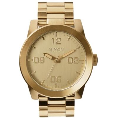 NIXON Homme Analogique Quartz Montre avec Bracelet en Acier Inoxydable A346-502-00, Doré/Doré, Taille unique, Bracelet NIXON Homme Analogique Quartz Montre avec Bracelet en Acier Inoxydable A346-502-00, Doré/Doré, Taille unique, Bracelet