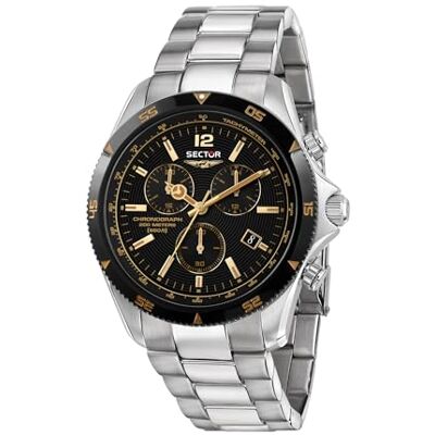 Sector No Limits 650 Montre Homme, Chronographe, À Quartz R3273631001, Argent, 45mm, bracelet Sector No Limits 650 Montre Homme, Chronographe, À Quartz R3273631001, Argent, 45mm, bracelet