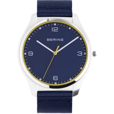 BERING Montre ultra fine pour homme 18342-507, bleu BERING Montre ultra fine pour homme 18342-507, bleu