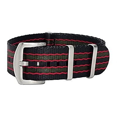 masar 20mm Premium Bracelet NATO Rouge Vert Noir – Otan G10 Nylon James Strap Bond Original Bracelet de Montre – 28cm Black/Red/Green masar 20mm Premium Bracelet NATO Rouge Vert Noir – Otan G10 Nylon James Strap Bond Original Bracelet de Montre – 28cm Black/Red/Green