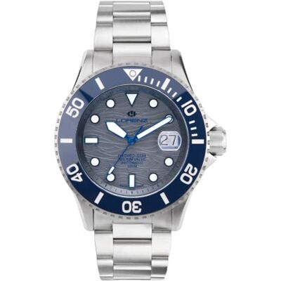 Lorenz Hydro-Sub 090011NN Montre Homme Automatique Sport Swiss Made Plongeur Professionnel jusqu'à 500 mètres Coffret avec bracelet en caoutchouc de rechange, gris, Moderne Lorenz Hydro-Sub 090011NN Montre Homme Automatique Sport Swiss Made Plongeur Professionnel jusqu'à 500 mètres Coffret avec bracelet en caoutchouc de rechange, gris, Moderne