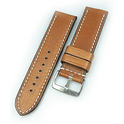 RIOS1931 Rio s1931 Bracelet de Montre Vintage 190 Aspect usé Cognac Bande Anstoss 24 mm, sangle RIOS1931 Rio s1931 Bracelet de Montre Vintage 190 Aspect usé Cognac Bande Anstoss 24 mm, sangle