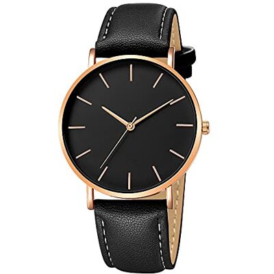INGRAX Montres Or Montre-bracelet Femmes Hommes Marque Automatique Mains Montres Bracelets Luxe Band Femme Étanche Rétro Réplique Mince Logo Non, b, Sangle INGRAX Montres Or Montre-bracelet Femmes Hommes Marque Automatique Mains Montres Bracelets Luxe Band Femme Étanche Rétro Réplique Mince Logo Non, b, Sangle