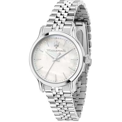Maserati Epoca Montre à quartz pour femme 34 mm, Argenté., 34mm, Bracelet Maserati Epoca Montre à quartz pour femme 34 mm, Argenté., 34mm, Bracelet