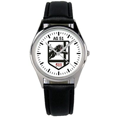 KIESENBERG Montre soldat Bundeswehr AG 51 cadeau article idée fan femme homme unisexe analogique bracelet en cuir montre 36 mm diamètre B-1092, Sangles KIESENBERG Montre soldat Bundeswehr AG 51 cadeau article idée fan femme homme unisexe analogique bracelet en cuir montre 36 mm diamètre B-1092, Sangles