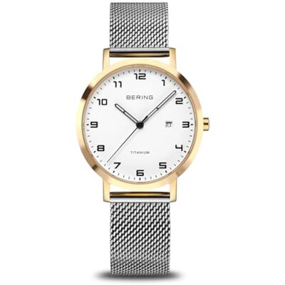 BERING Montre à quartz pour femme Collection Titanium Avec titane et verre saphir 18634-010, Bracelet BERING Montre à quartz pour femme Collection Titanium Avec titane et verre saphir 18634-010, Bracelet