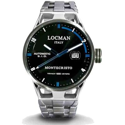 Locman Montre Homme 051100BKFBL0BR0 Locman Montre Homme 051100BKFBL0BR0