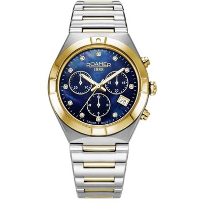 Roamer EOS Montre Chrono 987837 47 40 20 pour femme, bleu Roamer EOS Montre Chrono 987837 47 40 20 pour femme, bleu