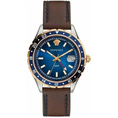 Versace Analogique Modèle V11080017 Hellenyium GMT Men's 42 mm 5 ATM. Marque Versace Analogique Modèle V11080017 Hellenyium GMT Men's 42 mm 5 ATM. Marque