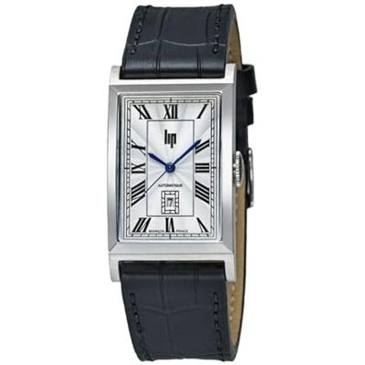Lip Churchill T26 Montre automatique pour homme avec cadran solaire et bracelet en cuir noir Lip Churchill T26 Montre automatique pour homme avec cadran solaire et bracelet en cuir noir