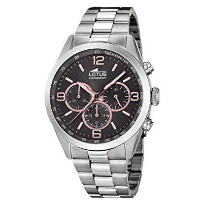 Lotus Watches Montre chronographe à quartz pour homme avec bracelet en acier inoxydable 18152/8, Bracelet Lotus Watches Montre chronographe à quartz pour homme avec bracelet en acier inoxydable 18152/8, Bracelet