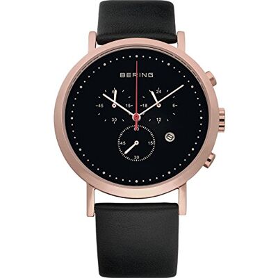 BERING Mixte Analogique Quartz Classic Collection Montre avec Bracelet en Cuir de Veau & Verre Saphir 10540-462 BERING Mixte Analogique Quartz Classic Collection Montre avec Bracelet en Cuir de Veau & Verre Saphir 10540-462