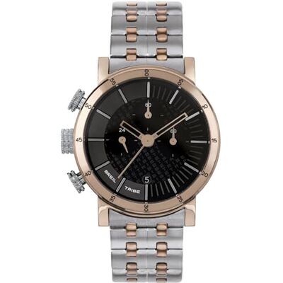 BREIL Montre pour homme modèle Lil Tribe avec bracelet en acier, mouvement à quartz chrono, argenté, ONE SIZE, Bracelet BREIL Montre pour homme modèle Lil Tribe avec bracelet en acier, mouvement à quartz chrono, argenté, ONE SIZE, Bracelet