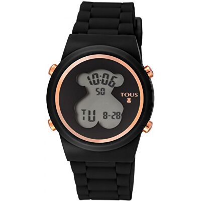 TOUS Montre numérique en acier avec bracelet en silicone noir (réf. 700350320), sangle TOUS Montre numérique en acier avec bracelet en silicone noir (réf. 700350320), sangle