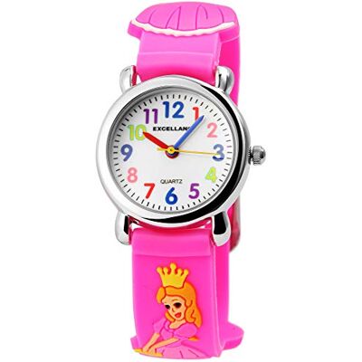 Excellanc Montre-bracelet pour enfant fille En silicone Princesse Analogique Quartz 4500014 Excellanc Montre-bracelet pour enfant fille En silicone Princesse Analogique Quartz 4500014
