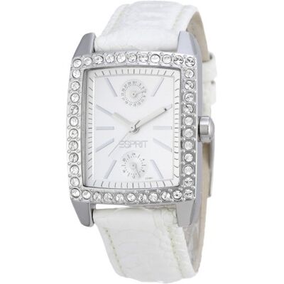 ESPRIT ES103062001 Montre Femme Quartz Analogique Cadran Blanc Bracelet Cuir Blanc ESPRIT ES103062001 Montre Femme Quartz Analogique Cadran Blanc Bracelet Cuir Blanc