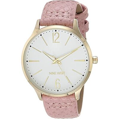 Nine West Montre bracelet serpent pour femme NW/2560, Rose/doré, Sangle Nine West Montre bracelet serpent pour femme NW/2560, Rose/doré, Sangle
