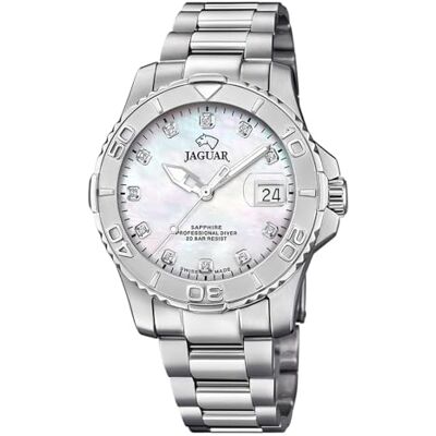 Jaguar Swiss Made Montre analogique pour homme en acier inoxydable 316l Argenté Jaguar Swiss Made Montre analogique pour homme en acier inoxydable 316l Argenté